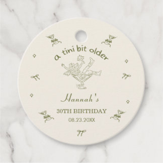 Étiquettes Cadeau Un Tini Un Peu Plus Ancien Espresso Martini Bow An