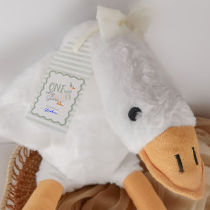 Étiquettes-cadeau Une cane idiote ruban bleu Adoptez un peluche