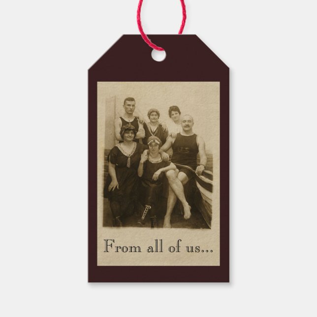 Étiquettes-cadeau Une journée à la plage (Devant)