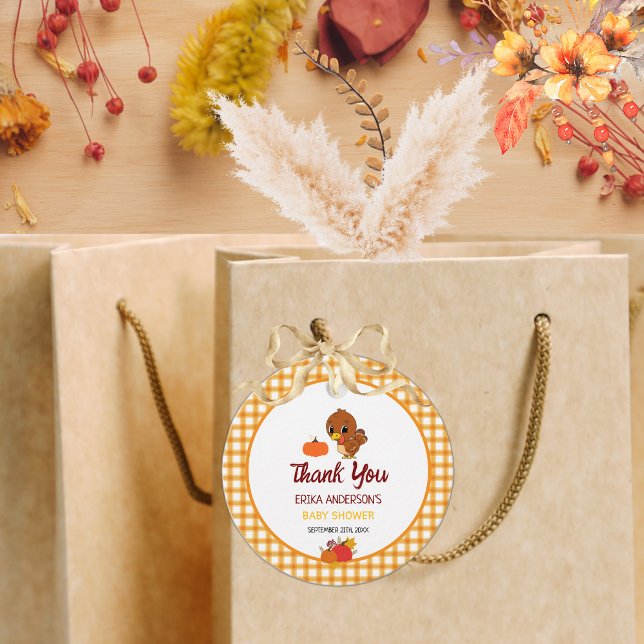 Étiquettes Cadeau Une Turquie Un Peu Mignonne Tombe Le Merci De Than (Créateur téléchargé)