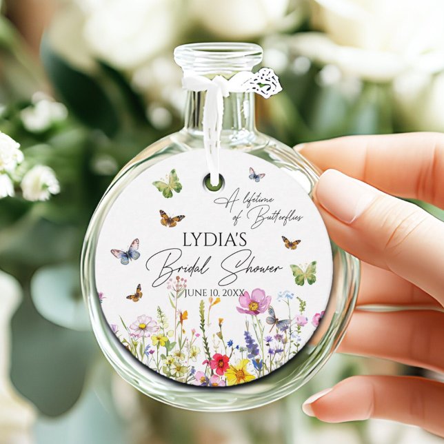 Étiquettes Cadeau Une vie de papillons Fleur sauvage Fête des mariée (Créateur téléchargé)