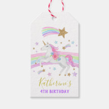 Unicorn faveur tag unicorn cadeau tag rainbow