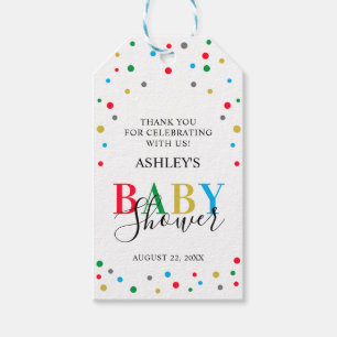 Étiquettes-cadeau Unisex Colorful Polka Dot Merci Favoriser
