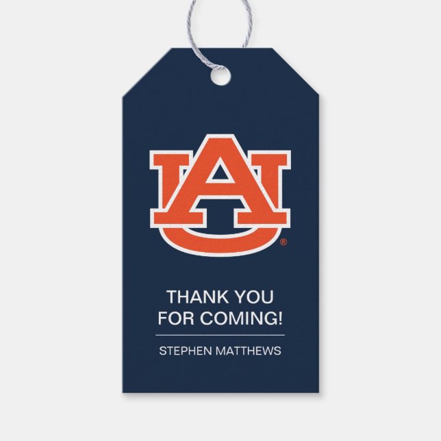 Étiquettes-cadeau Université d'Auburn | Diplômé (Devant)