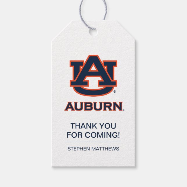 Étiquettes-cadeau Université d'Auburn | Graduation (Devant)