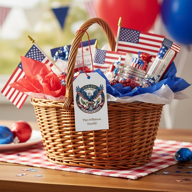 Étiquettes-cadeau USA 250 Eagle personalized (Créateur téléchargé)