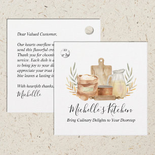 Étiquettes Cadeau Ustensiles de cuisine aquarelle maison traiteur pr