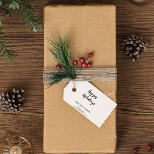 Étiquettes-cadeau Vacances Joyeuses Modernes Minimalistes