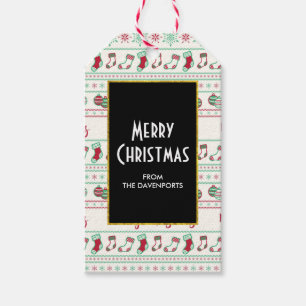 Étiquettes-cadeau Vacances Motif de Noël moche