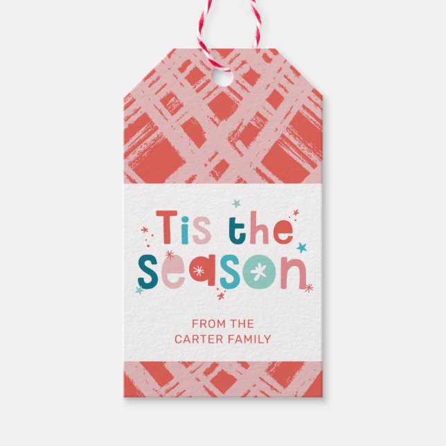 Étiquettes-cadeau VACANCES typographie moderne fun est la citation d (Devant)