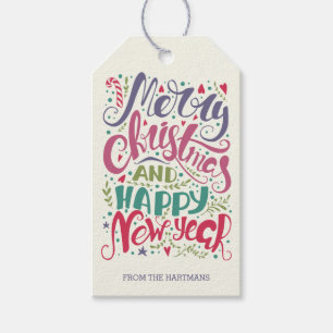Étiquettes-cadeau Vacances Typographie Whimsical