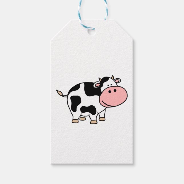 Étiquettes-cadeau Vache (Devant)