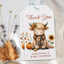 Vache des Highlands Automne Mignon Veau Baby Showe