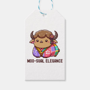 Étiquettes-cadeau Vache en élégance en Highland