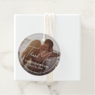 Étiquettes Cadeau Valentina Photo Mariage moderne