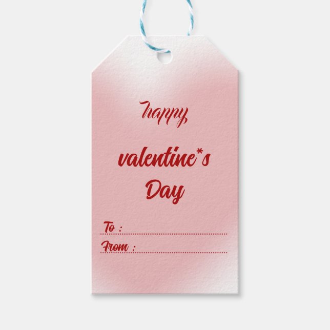 Étiquettes-cadeau valentine  (Devant)