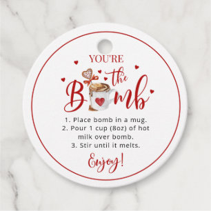 Étiquettes Cadeau Valentine Hot chocolat tag