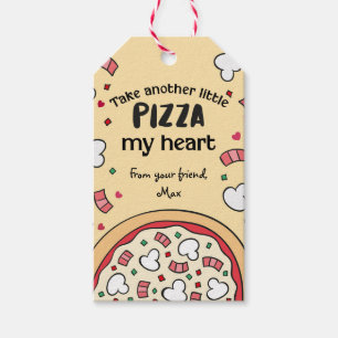 Étiquettes-cadeau Valentine Prenez une autre petite PIZZA mon coeur