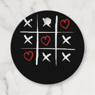 Étiquettes Cadeau Valentine Tic Tac Toe Hearts Valentines Day Valent