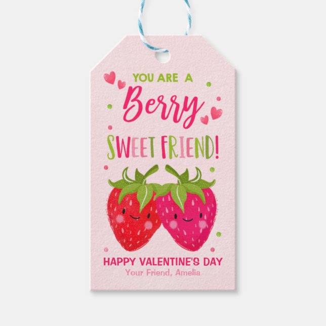 Étiquettes-cadeau Valentine Vous Êtes Une Classe D'Ami Doux Berry (Devant)