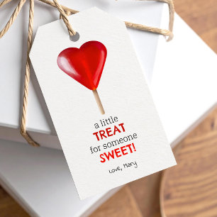 Étiquettes-cadeau Valentines coeur lollipop petit gâteau doux
