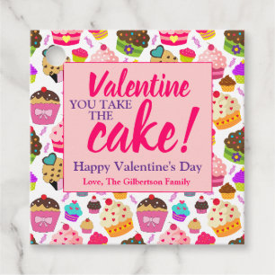Étiquettes Cadeau Valentines Vous Prenez Le Gâteau Balise Cadeau