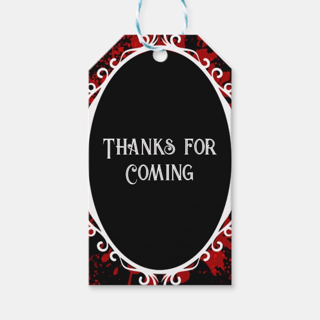 Étiquettes-cadeau Vampire Mariage victorien gothique (Devant)