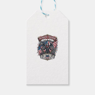 Étiquettes-cadeau Vampire Patriotique Liberté Seigneur Horreur Monst