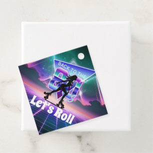 Étiquettes Cadeau Vaporwave Roller Skate fête d'anniversaire