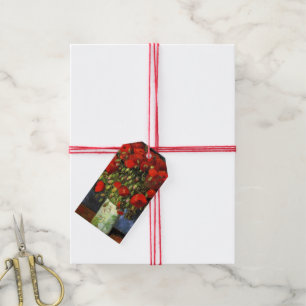 Étiquettes-cadeau Vase aux coquelicots rouges de Vincent van Gogh