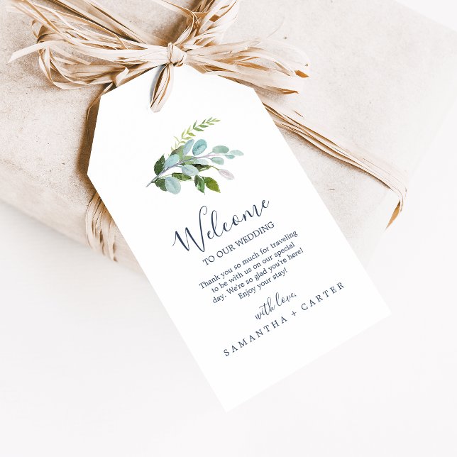 Étiquettes-cadeau Végétation d'été Mariage à double face (Créateur téléchargé)