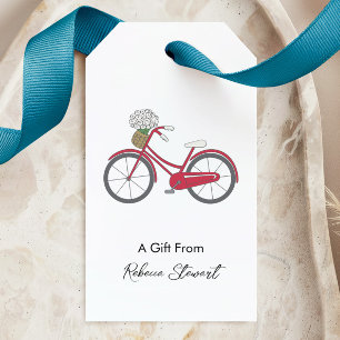 Étiquettes-cadeau Vélo rouge pour toutes occasions Un cadeau personn