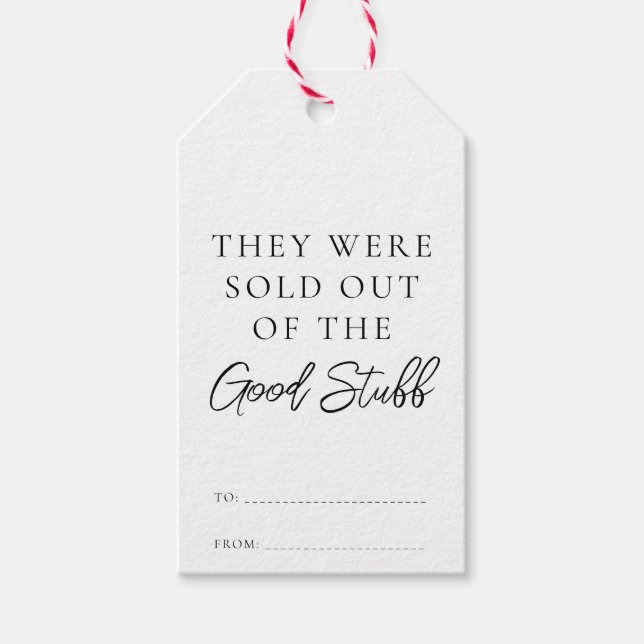 Étiquettes-cadeau Vendu De La Bonne Chose Drôle Noël (Devant)