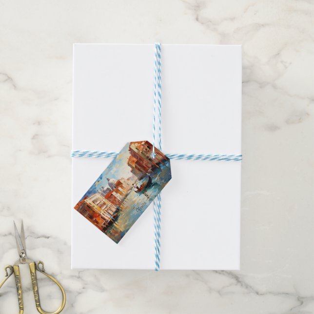 Étiquettes-cadeau Venise peinte, Italie (With Twine)