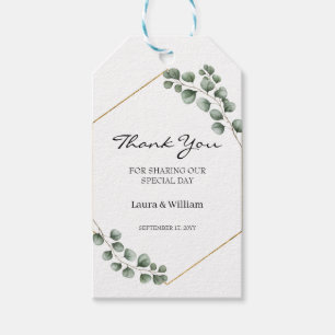 Étiquettes-cadeau Verdure Eucalyptus Mariage Favor Merci