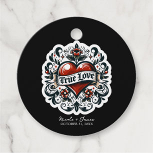 Étiquettes Cadeau Véritable Mariage d'autocollant de tatouage de coe