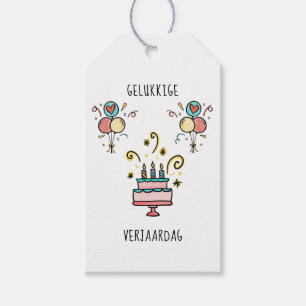 Étiquettes-cadeau Verjaardag   Joyeux anniversaire