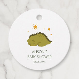 Étiquettes Cadeau Vert Dinosaure Twinkle Stars Genre Neutre Bébé