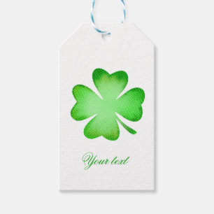 Étiquettes-cadeau Vert trèfle chanceux de la Saint-Patrick irlandais