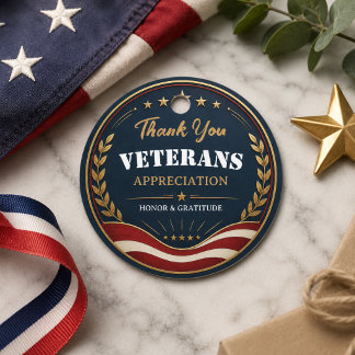 Étiquettes Cadeau Vétérans Merci | Fête patriotique militaire