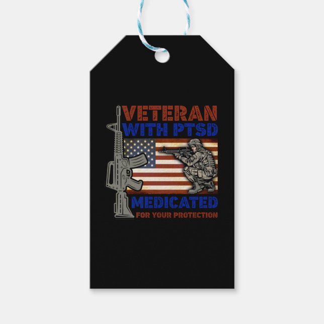 Étiquettes-cadeau Vétérinaire Avec TSPT Médicé Pour Votre Protection (Devant)