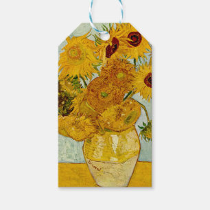 Étiquettes-cadeau Vincent Van Gogh 12 Tournesols Impressionniste