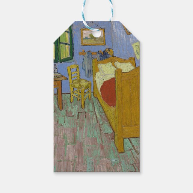 Étiquettes-cadeau Vincent Van Gogh Bedrome Painting (Devant)