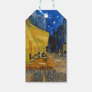 Étiquettes-cadeau Vincent van Gogh - Café Terrasse en soirée