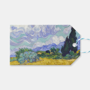 Étiquettes-cadeau Vincent Van Gogh - Champ de blé avec cyprès