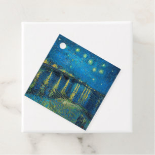 Étiquettes Cadeau Vincent Van Gogh Nuit étoilée sur le Rhône