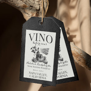 Étiquettes-cadeau Vino Avant Vows Bach Custom Winery Bachelorette