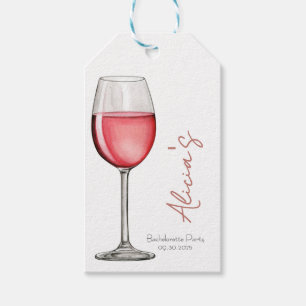 Étiquettes-cadeau Vino Before Vows Bachelorette / Fête nuptiale
