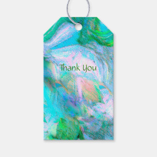 Étiquettes-cadeau Vintage Abstract Fantasy – Enchanted Floral Thanks