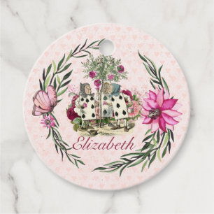 Étiquettes Cadeau Vintage Alice au Pays des merveilles Tea Party